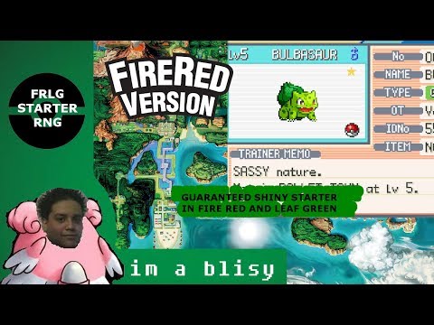 In Pokemon Fire Red, are the three starters shiny locked? Is it possible to  get a shiny Charmander from Oak? - Quora