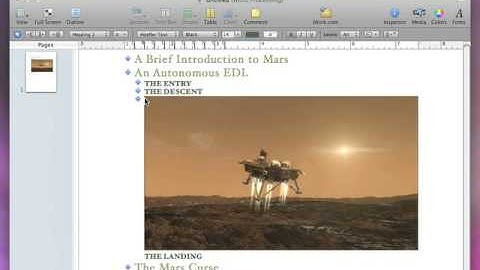 004 Apple iWork Pages Use outline mode