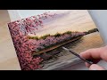 Painting A Cherry Blossom Tree Forest with Acrylics - Paint with Ryan