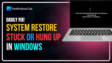 System Restore stuck or hung up in Windows 11