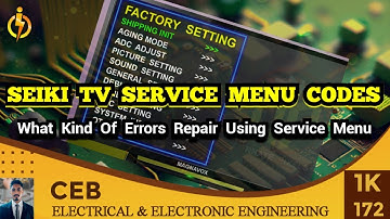 Seiki tv factory settings code | seiki led tv service menu code | seiki Factory reset