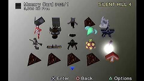 All PS2 Silent Hill game save icons and their copy/delete animations