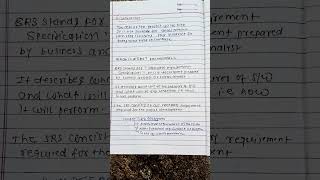 What is SRS ( Software Requirement Specification) in Software Engineering