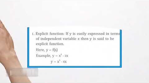 Difference between explicit and implicit function