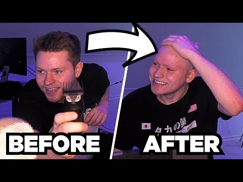 Shaving my HAIR + EYEBROWS