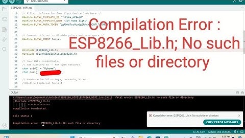 Compilation error in Arduino IDE