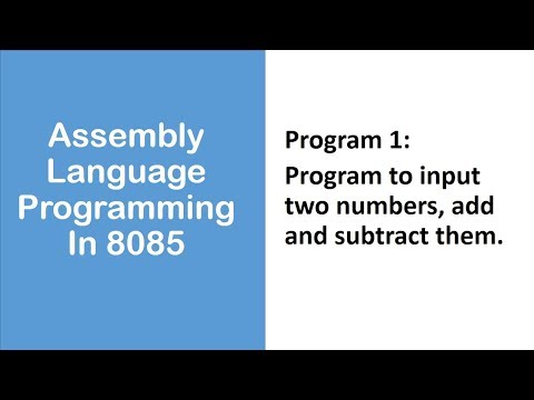 ALP to Add and Subtract two numbers in GNU8085