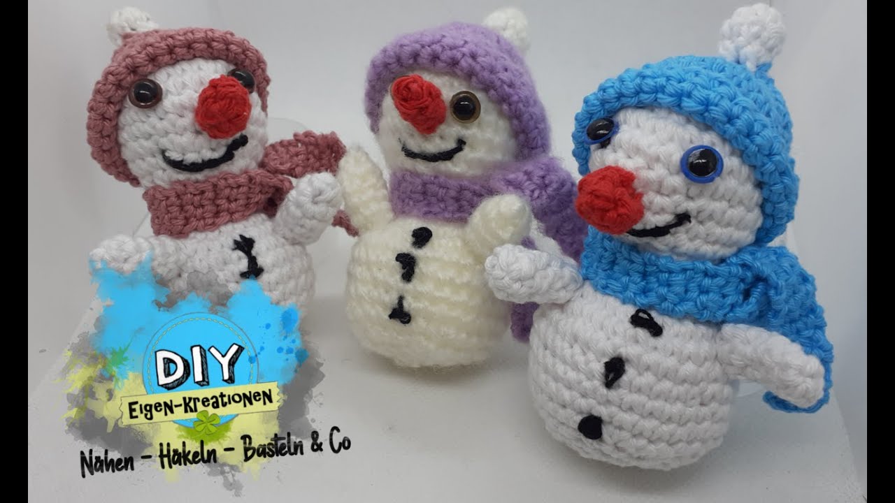Schneemann mit Anleitung häkeln I Amigurumi  I Weihnachtsdeko