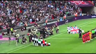 London Olympic 2012 Football England VS U.A.E. Singing of the National Anthem