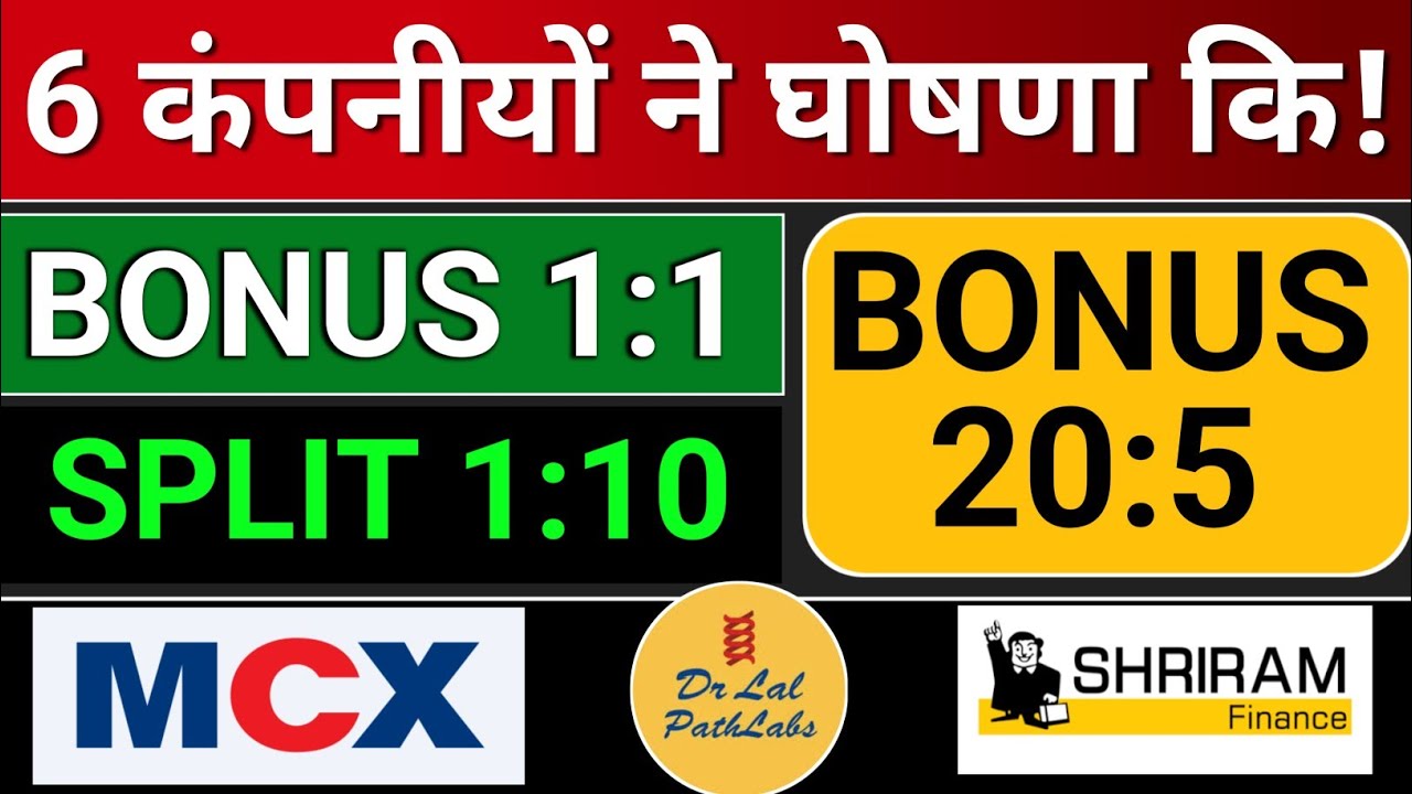 shriram finance share news, mcx share latest news, dr lal pathlabs share, Bonus and Split. Rights