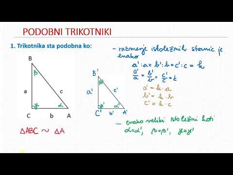 Video: Ko sta dva trikotnika podobna?