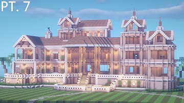 Minecraft: HUGE Suburban Mansion Tutorial (#5) | Part 7