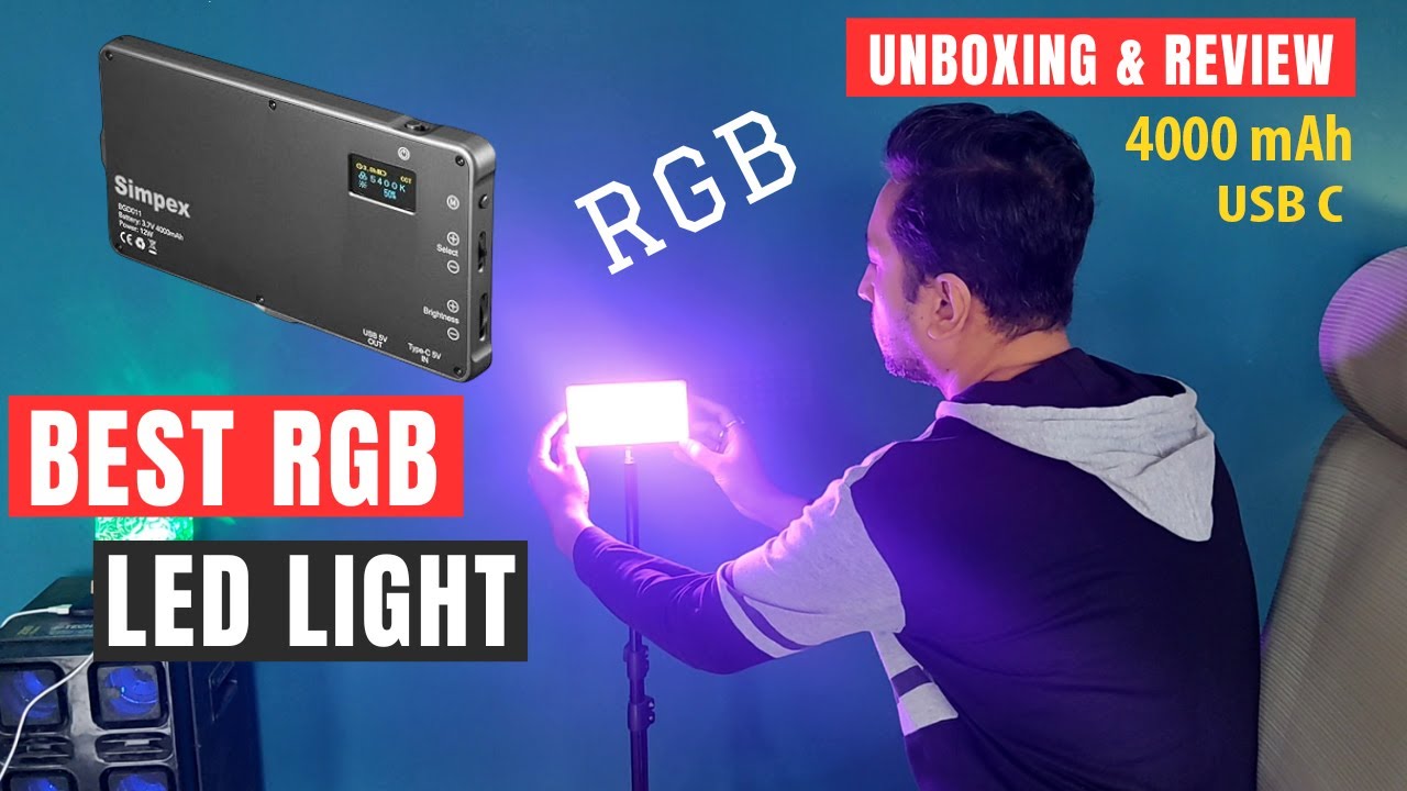 Best RGB LED Light under 4000 | Simpex RGB Pocket LED Light unboxing and Review | Best RGB Light