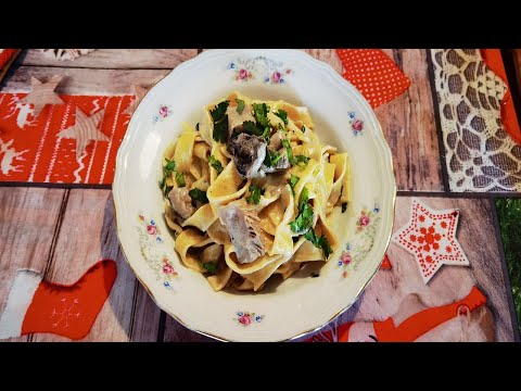 მაკარონი (პასტა) სოკოთი და ნაღებით  / makaroni (pasta) sokoti da nagebit