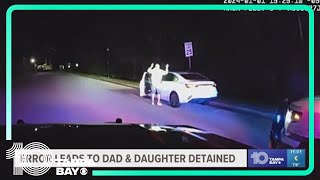 Father, daughter detained after a deputy's typo made their vehicle appear as stolen Content