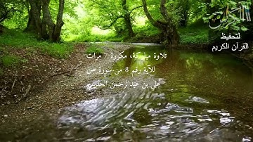 الآية رقم 8 من سورة ص - مكررة 7 مرات (علي بن عبدالرحمن الحذيفي)