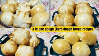 Hard dough bread recipe| 3 in one dough|putok bread| star bread| monay | cheese monay| Bake N Roll screenshot 3