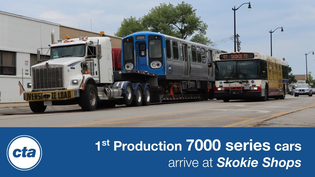 CTA's 1st Production Order 7000 Series 'L' Cars Arrive at Skokie Shops - 6/6 + 6/7/22