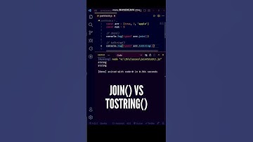 🤩🤩 You must know Join() vs toString() Methods in JavaScript #shorts #javascript #programming #code