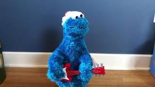 Gemmy Dancing singing Cookie Monster! Blue Christmas and We wish you a merry Christmas!