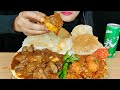 ASMR:LUCHI/PURI+SPICY CHICKEN LIVER & GIZZARD CURRY+DUM ALOO+SALAD l FOOD EATING VIDEOS l spiceasmr