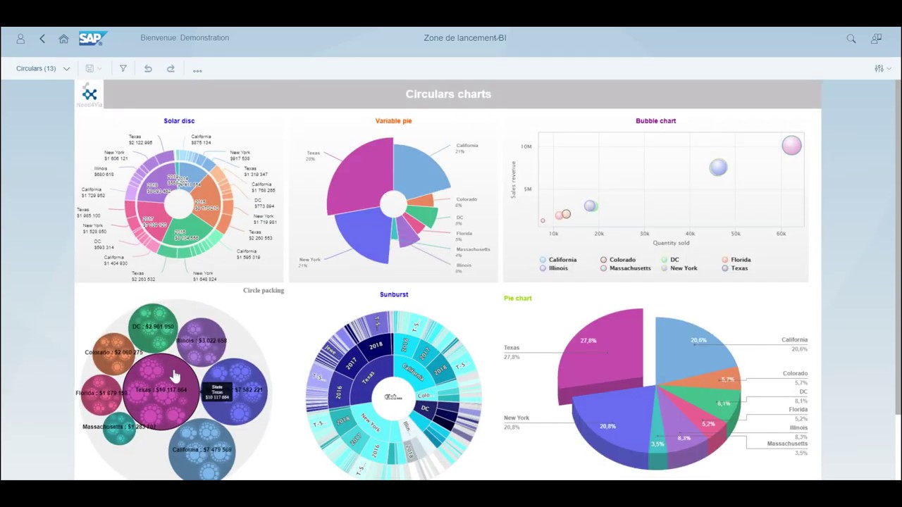 NEED4VIZ - SAP WEBI CHART ADD-ON Catalog Part 1 (Circulars / Gauges and times )