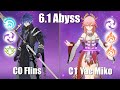 Flins Hyperbloom and Yae Overload | 6.1 Abyss (Genshin)