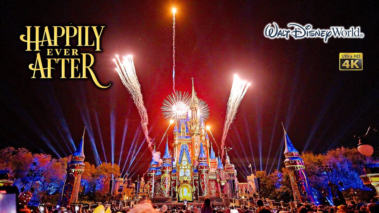 Happily Ever After Fireworks Hub View Complete Show 4K Walt Disney World 2024 03 03
