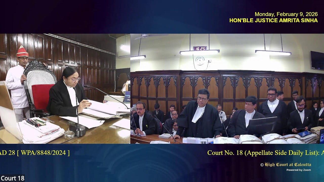 09 February 2026 | Court No. 18 | Live Streaming of the Court proceedings