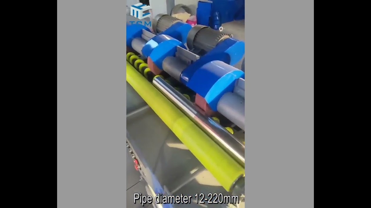 Steel pipe rod surface grinding polishing machine from Trancar Industries