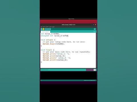 unsigned dan sign int - arduino - YouTube