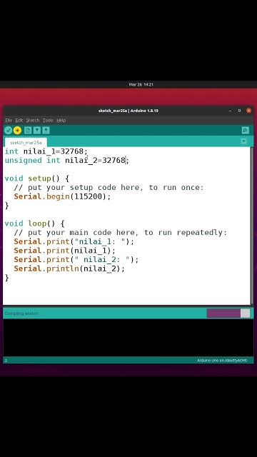 unsigned dan sign int - arduino - YouTube
