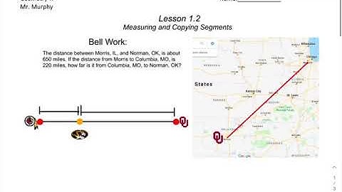 Geo 1.2 Segment Addition Postulate