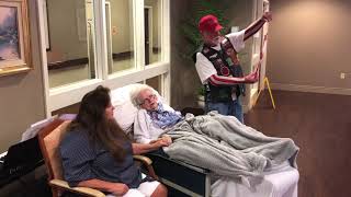 Woman whose husband died in World War II receives Gold Star flag