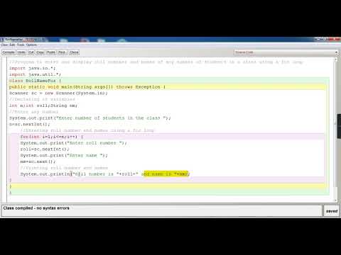 ROLL NAME FOR LOOP || JAVA CLASS by ASHISH