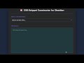 The CSS Snippet Constructor web app