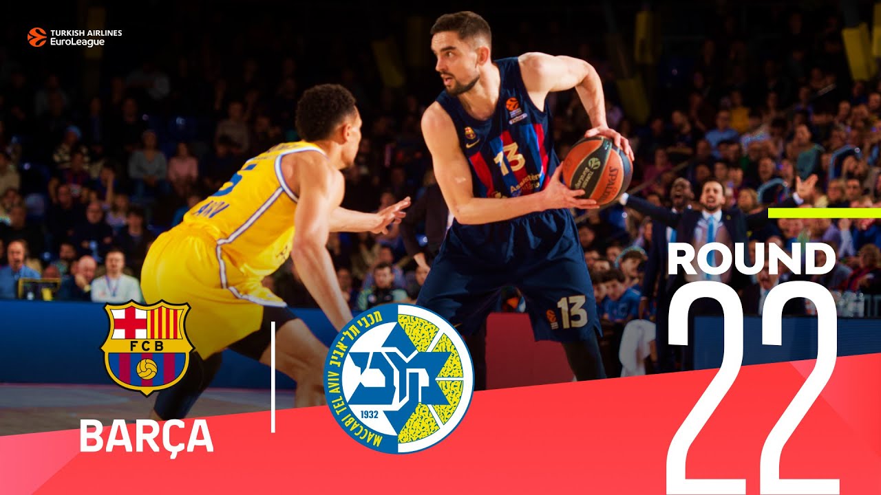 Barca edges Maccabi with a strong finale! Round 22, Highlights Turkish Airlines EuroLeague