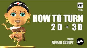 How to turn 2D to 3D sculpting with NOMAD SCULPT | Character-6 | Thai dancer