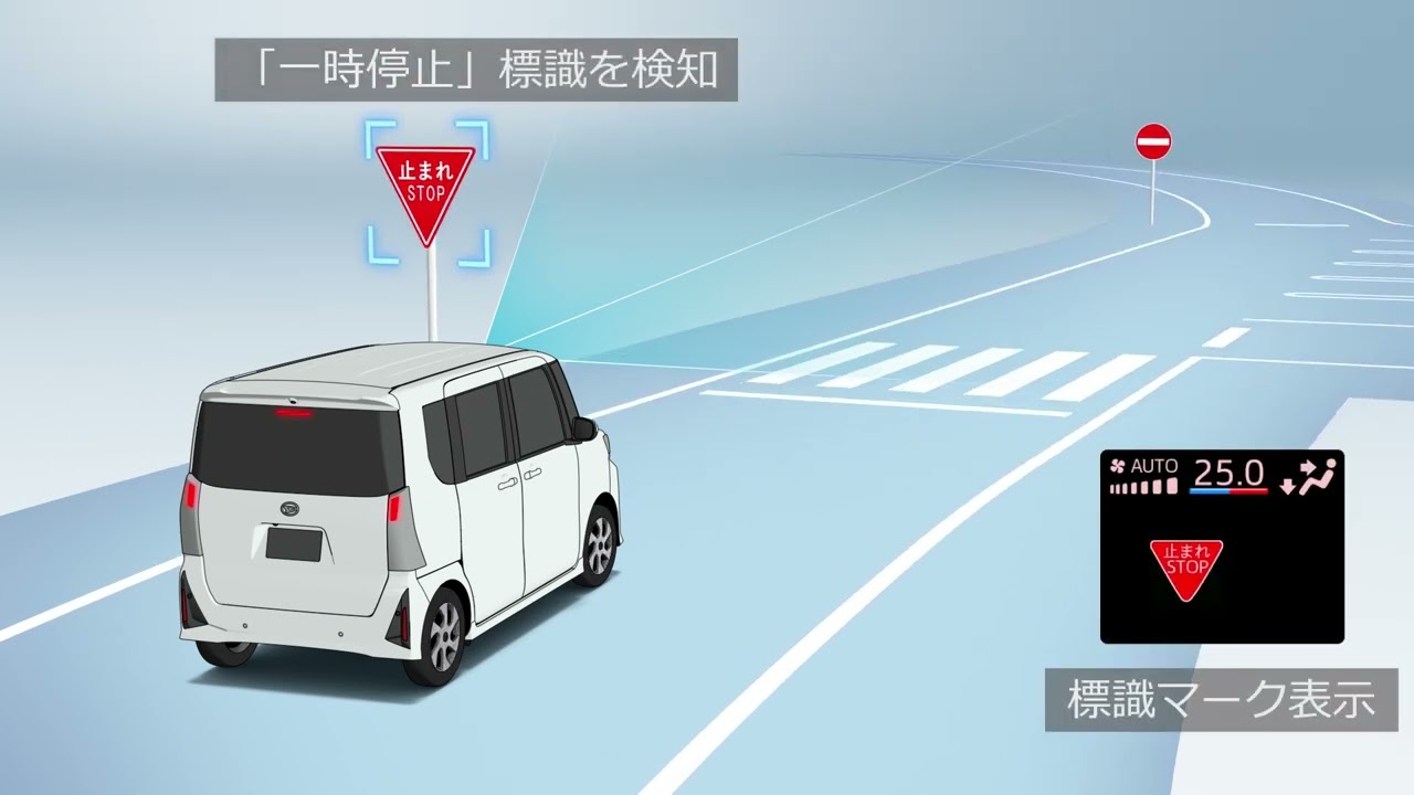 安全装備 タント 標識認識機能 ダイハツ公式 - YouTube