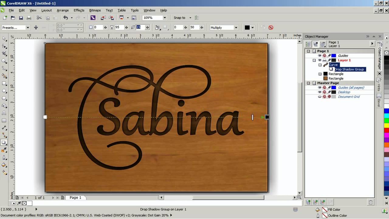 Create A Chiseled Effect In Coreldraw Graphics Suite X6 Youtube