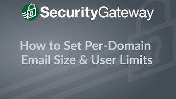 How to Set Per Domain Email Size and User Limits in SecurityGateway for Email