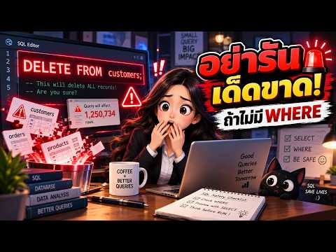 คู่มือเรียน SQL พื้นฐาน: คำสั่ง SELECT, WHERE vs HAVING และ JOIN ที่ต้องรู้