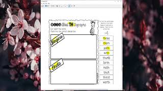 "th" Digraph Worksheet