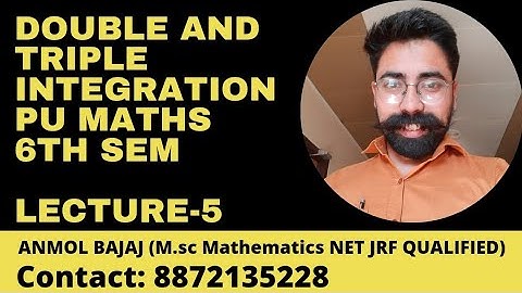 Double and Triple integration||Analysis ii||Lec-5||Pu 6th sem
