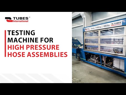 Testing machine for high pressure hose assemblies up to 6000