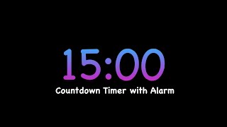 15 Minute Countdown Timer With No Sound (Alarm at the End) | Great Use as a Silent Meditation Timer