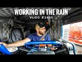 WORKING IN THE RAIN | My Trucking Life | Vlog #2910