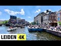Leiden City Centre Walking Tour in 4K 🇳🇱