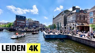 LEIDEN, NETHERLANDS 🇳🇱 [4K Ultra HD] City Centre Walking Tour