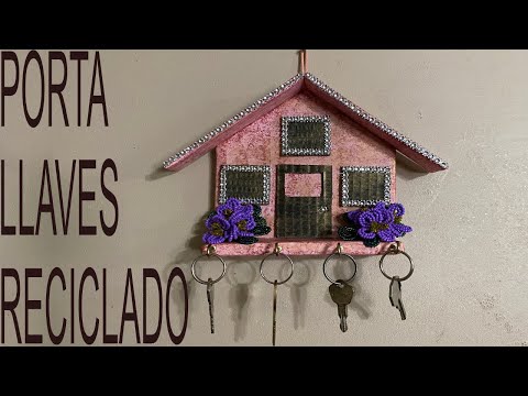 PORTA LLAVES CON MATERIALES RECICLADOS ?♻️